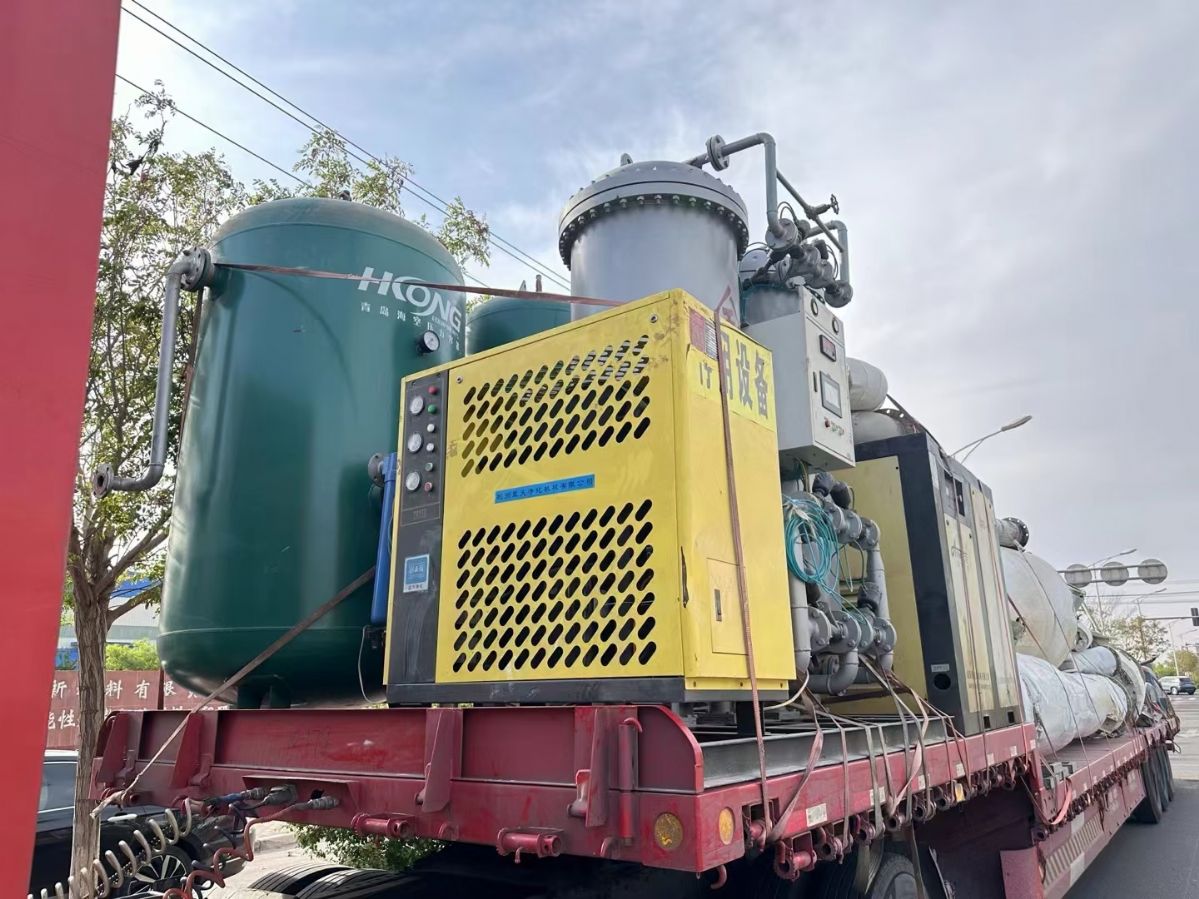 转让二手制氮机 一套200立方纯度99.99空气分