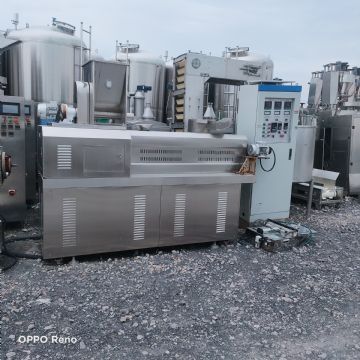 转让二手70型双螺杆狗粮膨化机 二手双螺杆膨化机 