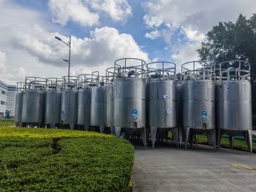 转让二手牛奶发酵罐 容积4吨6吨全不锈钢立式搅拌牛