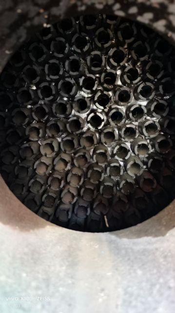 转让二手石墨冷凝器 两根40平方石墨管式列管冷凝器