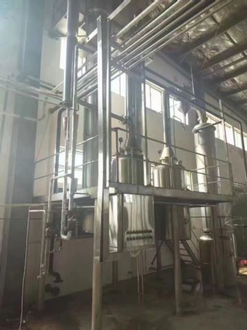 转让二手浆膜蒸发器 一套双效两吨浆膜式蒸发器